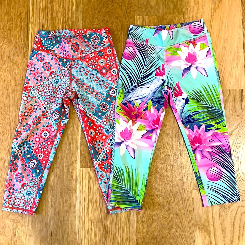 Girls GapFit Capri leggings, 2 pair